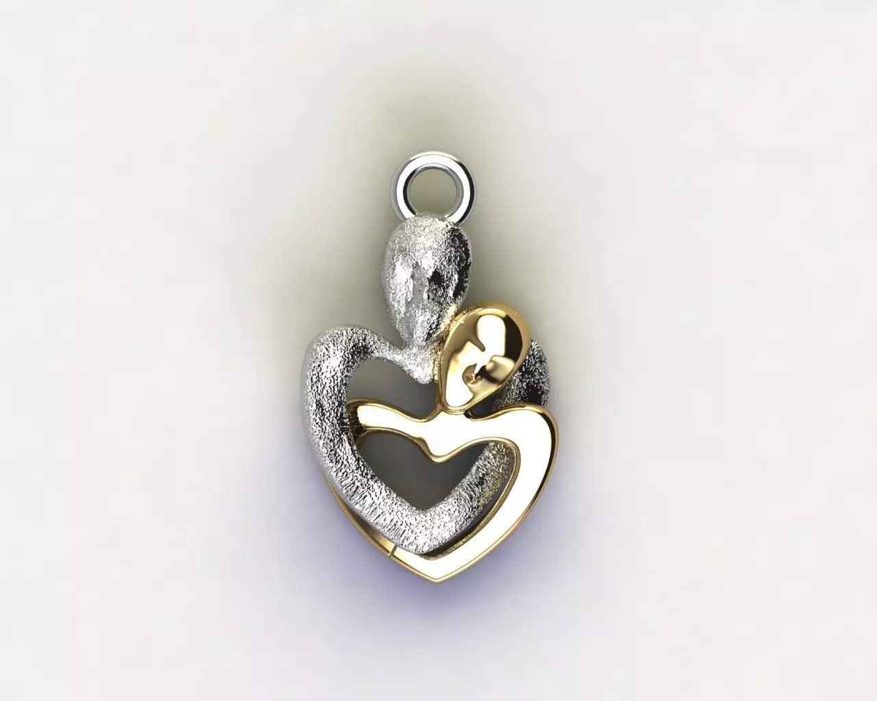 Pendant Embrace 3D print model_0