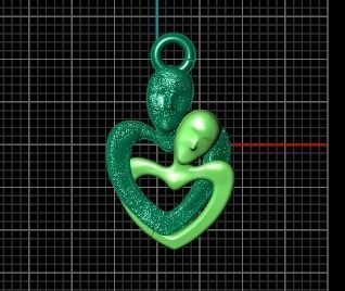 Pendant Embrace 3D print model_8