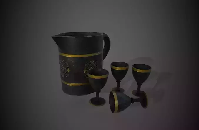 Gothic Chalice and Jug