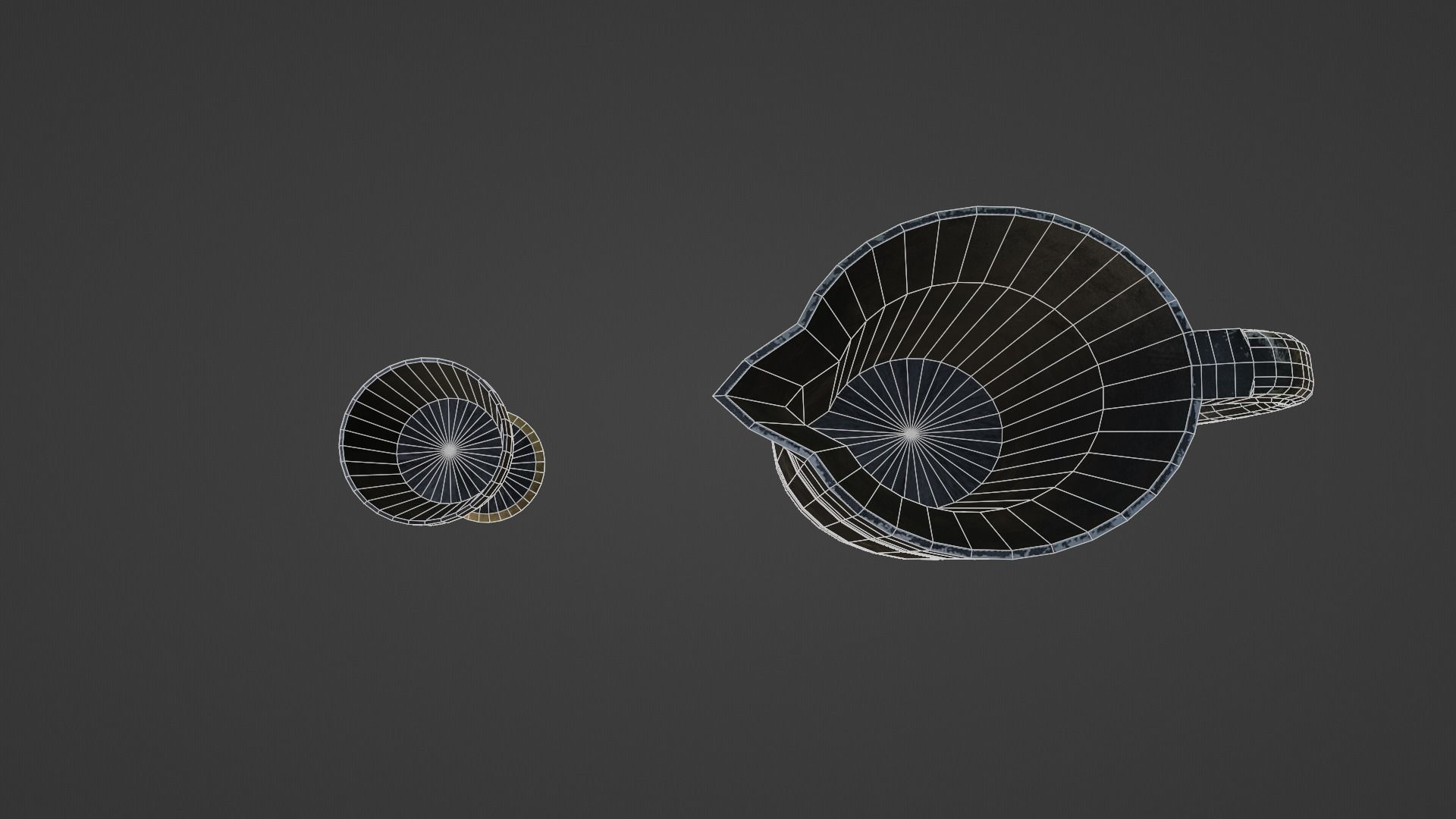 Gothic Chalice and Jug Low-poly 3D model_5