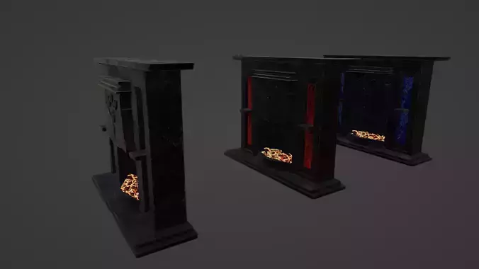 Gothic victorian fireplace