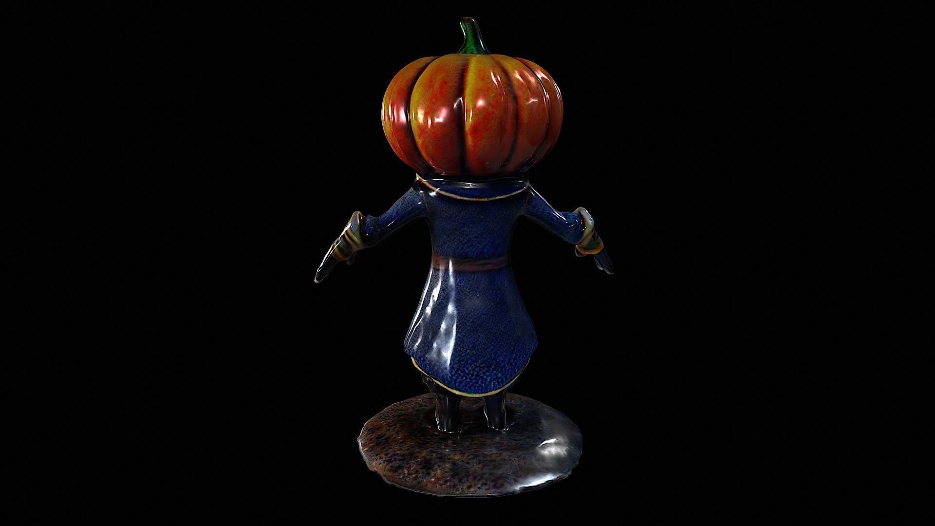 Pumpkin Character 3D model_4