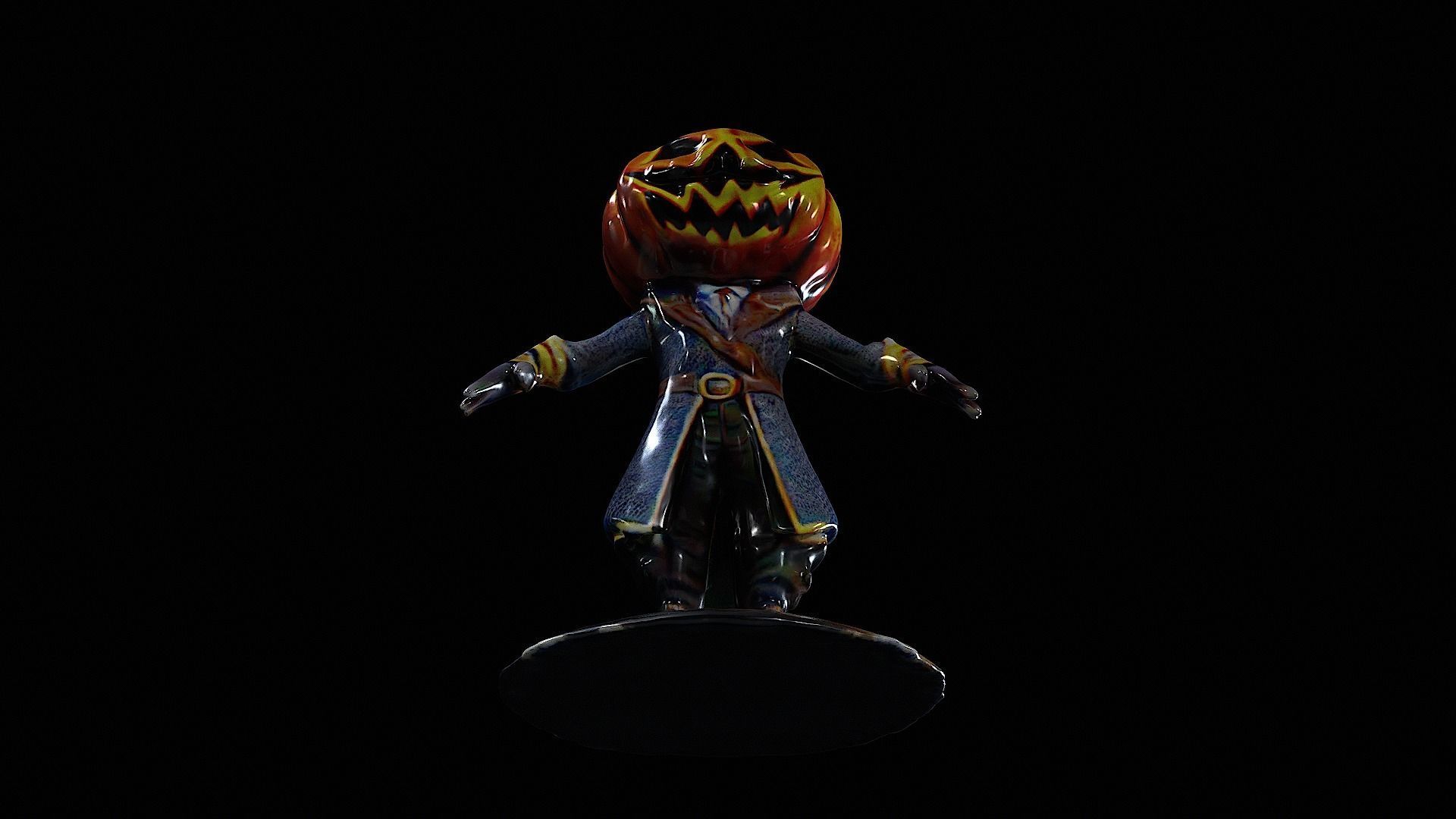 Pumpkin Character 3D model_9