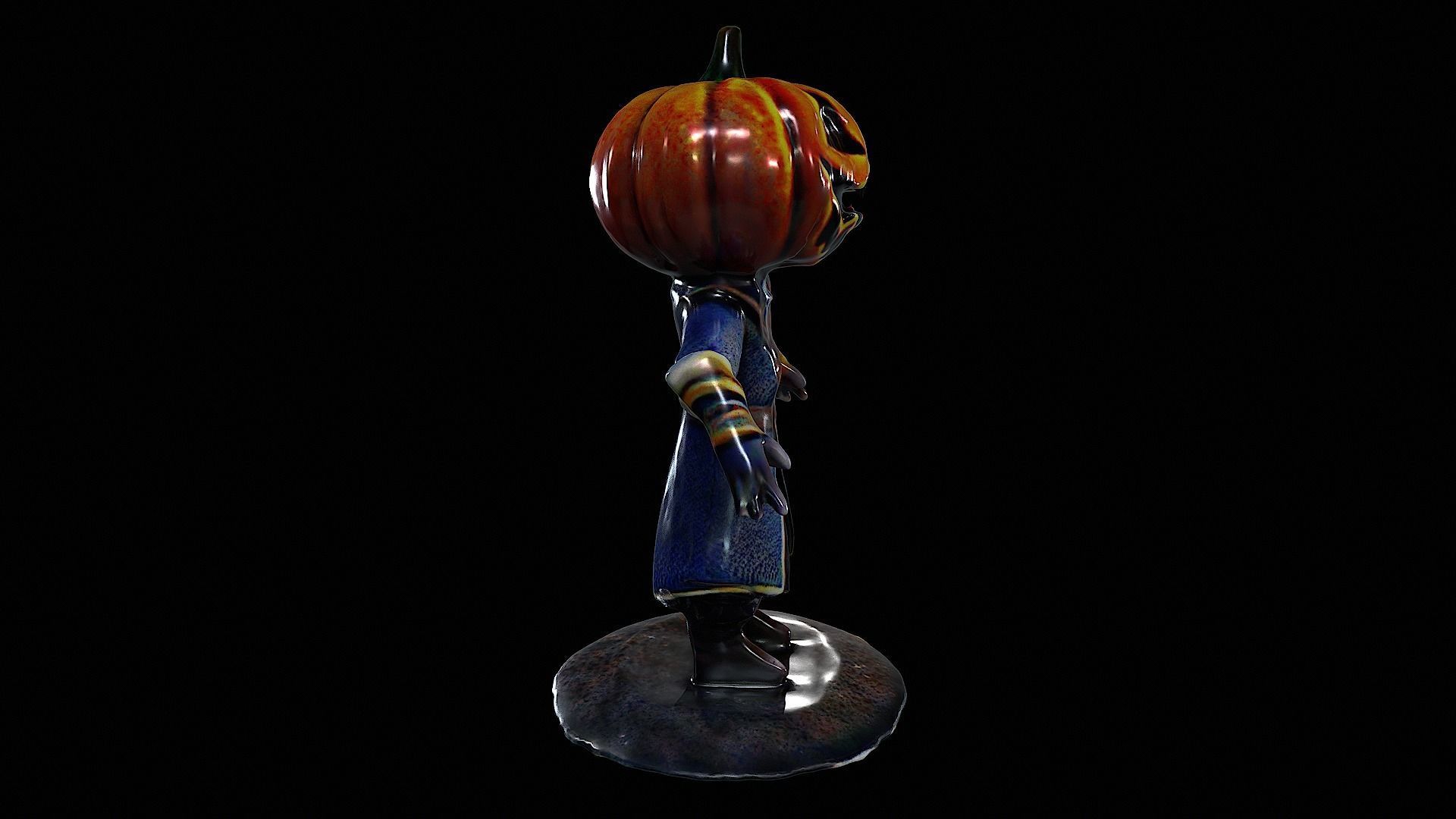 Pumpkin Character 3D model_6