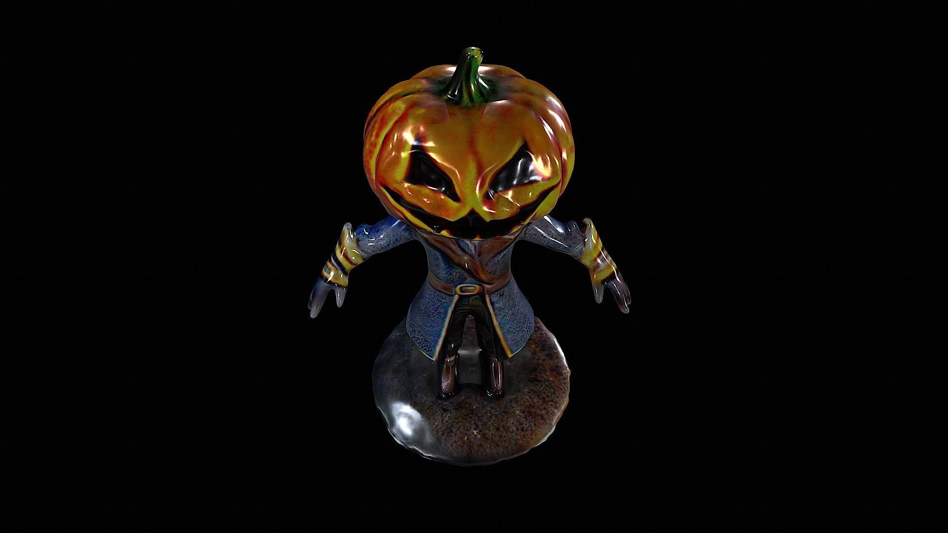 Pumpkin Character 3D model_8