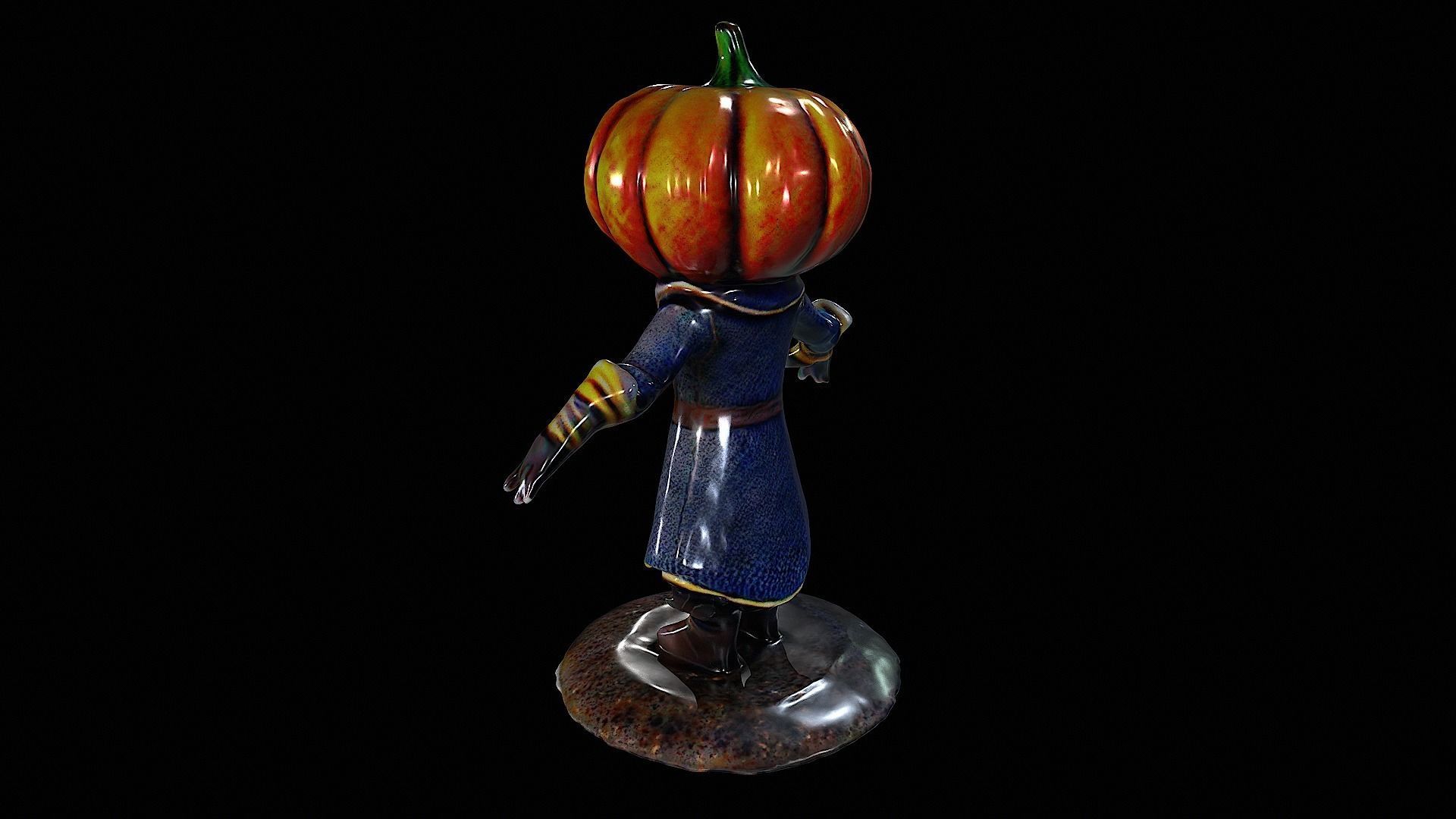 Pumpkin Character 3D model_3