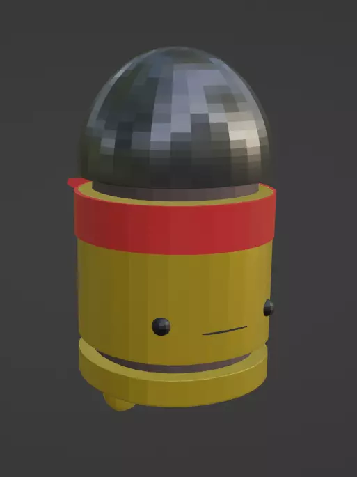 Enter the Gungeon Bandana Bullet free low poly 3D model Free low-poly 3D model