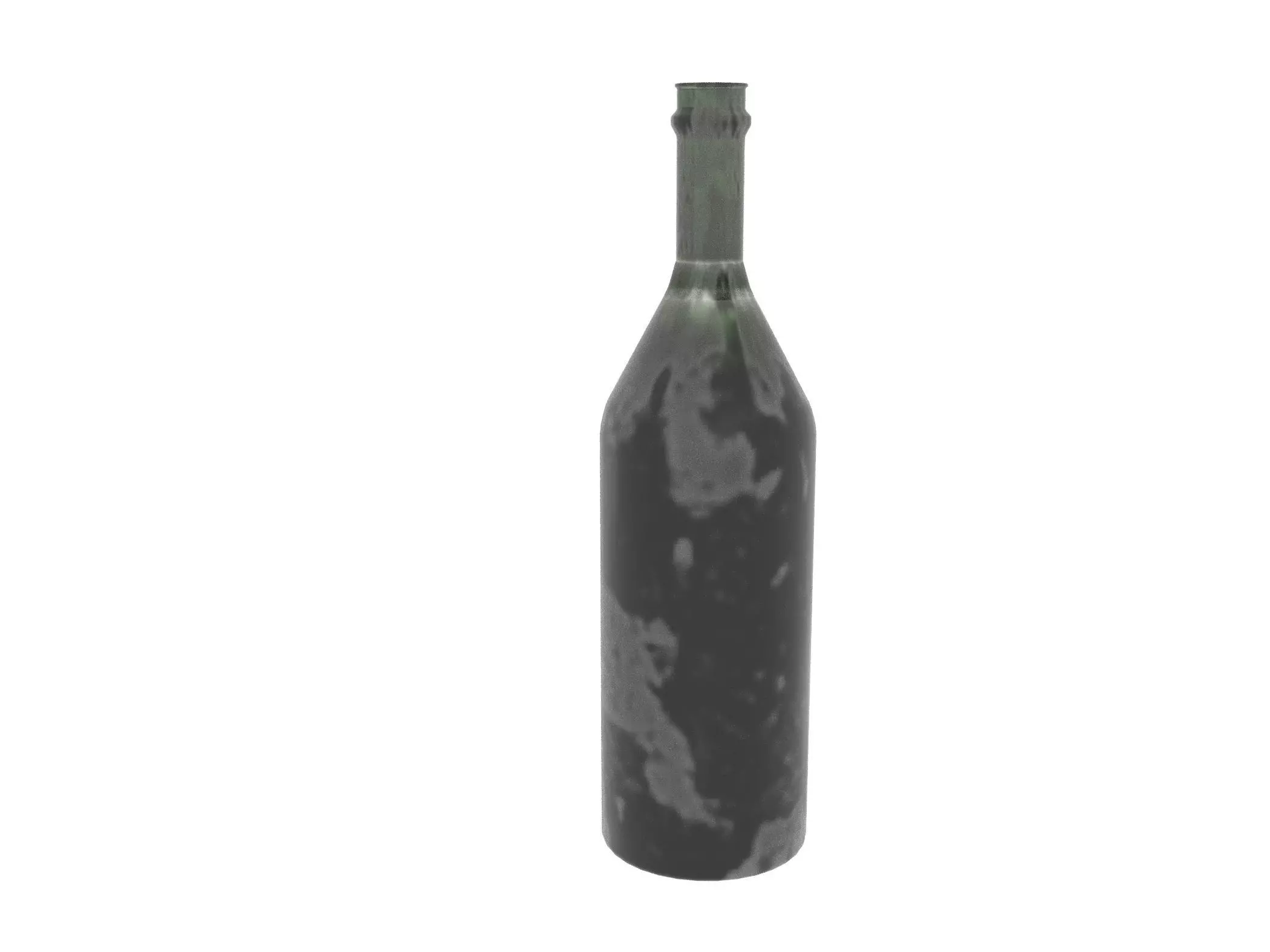 Dirty glass bottle 3D model_0