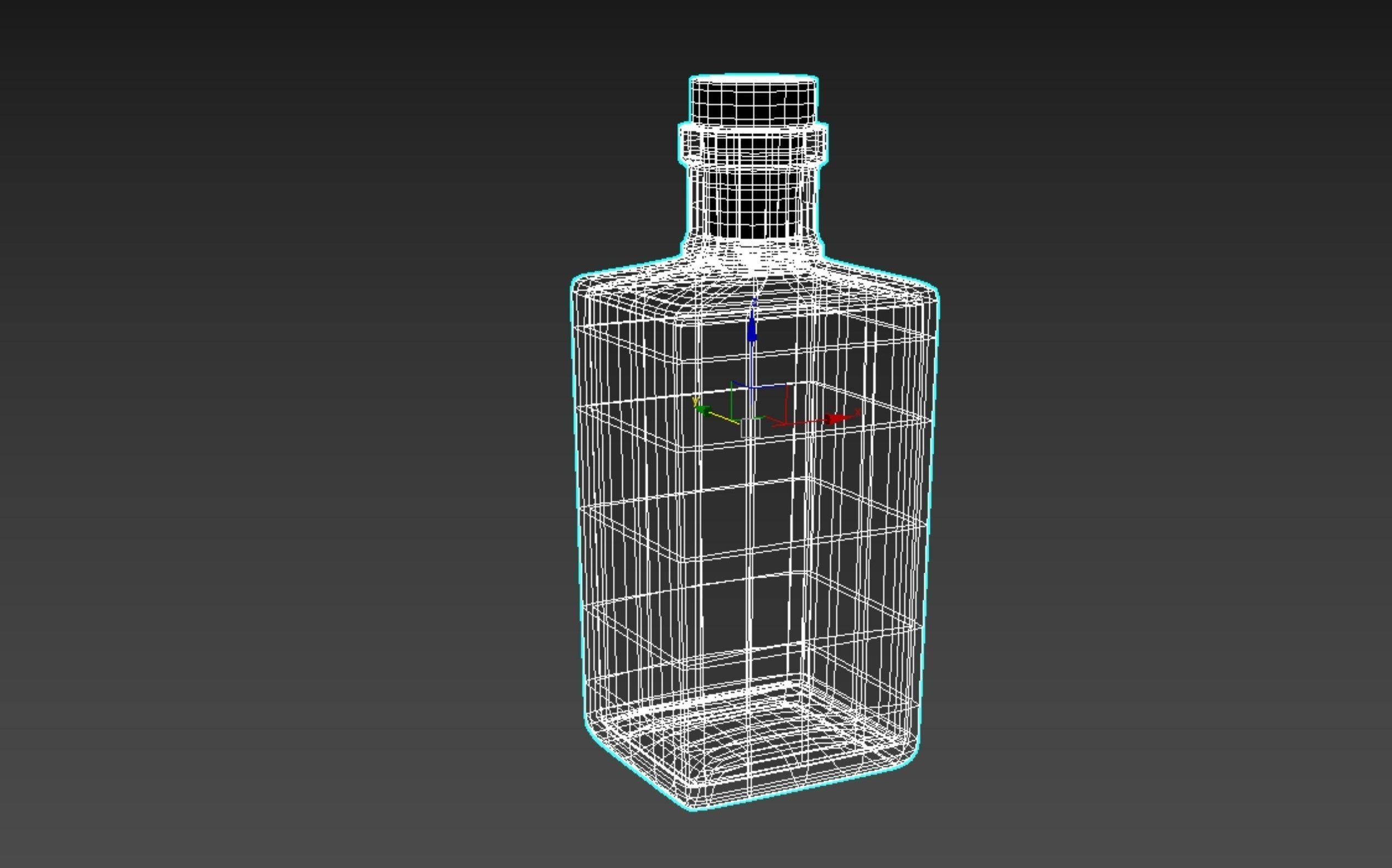 glass bottle 3D model_1