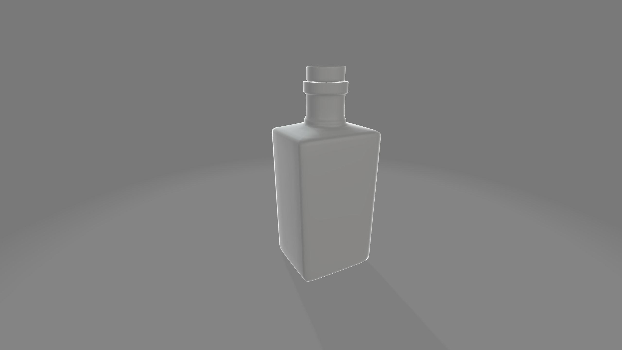 glass bottle 3D model_2