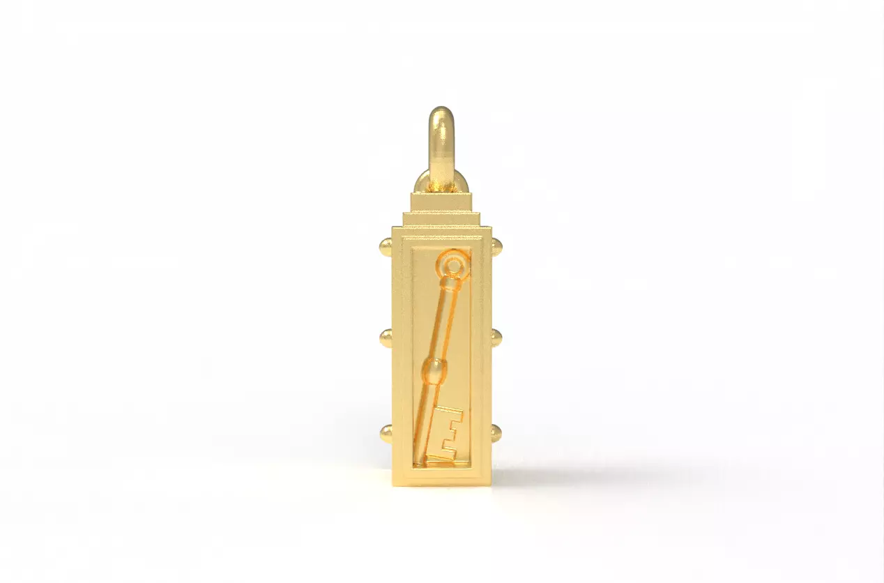 Reliquary Key Pendant Free 3D print model
