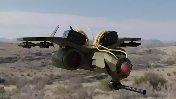 Drone-2 Low-poly 3D model