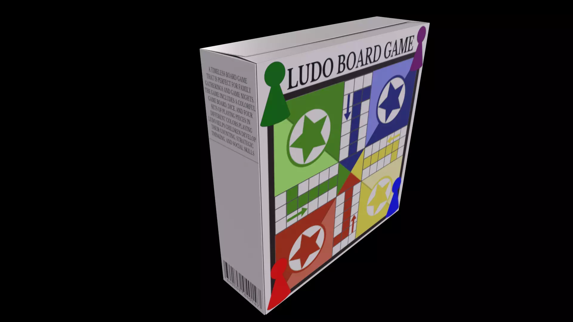 Ludo Board Game - GAME READY PBR Low-poly 3D model