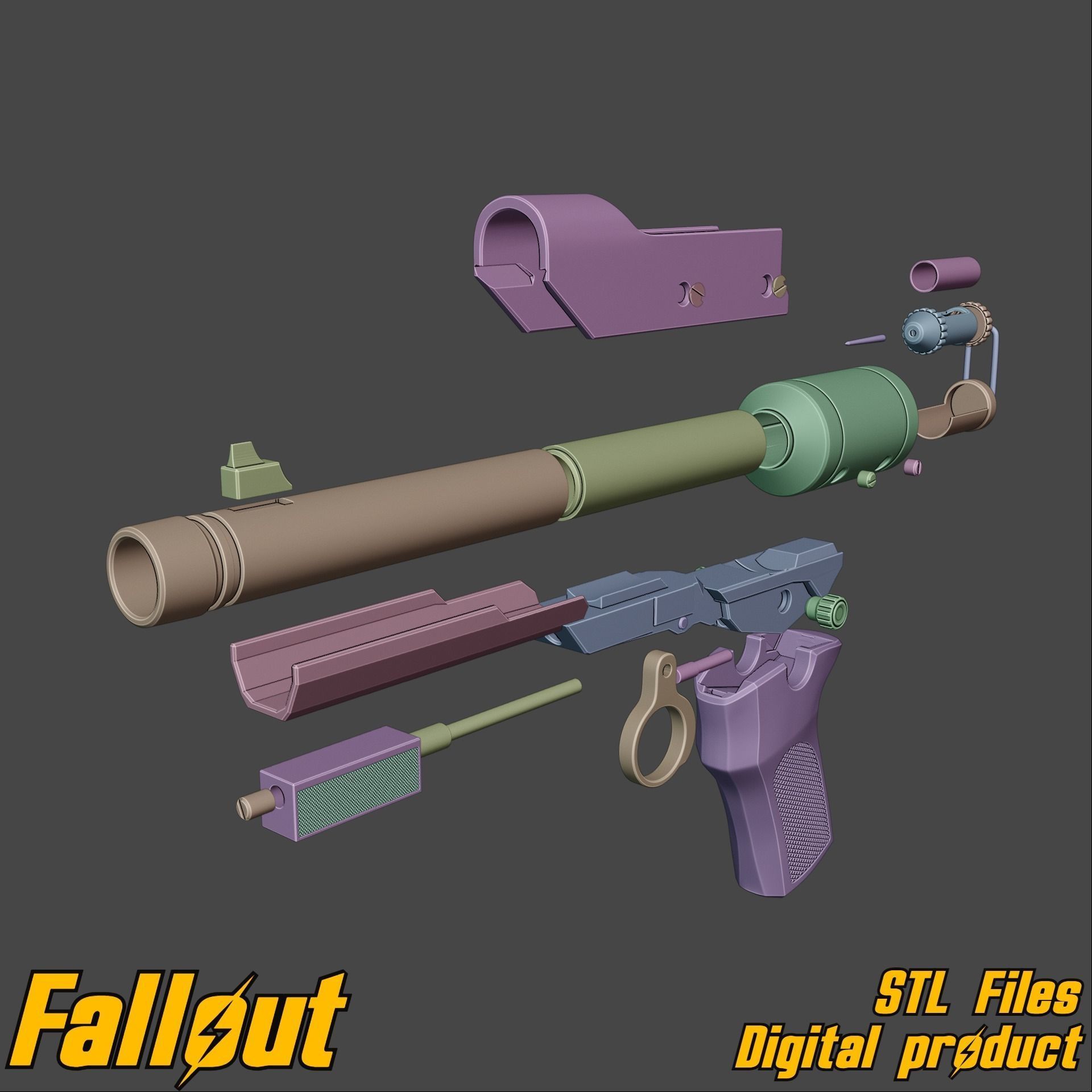 Lucy Tranquilization Prop Pistol Amazon Fallout TV Series STL 3D print model_8