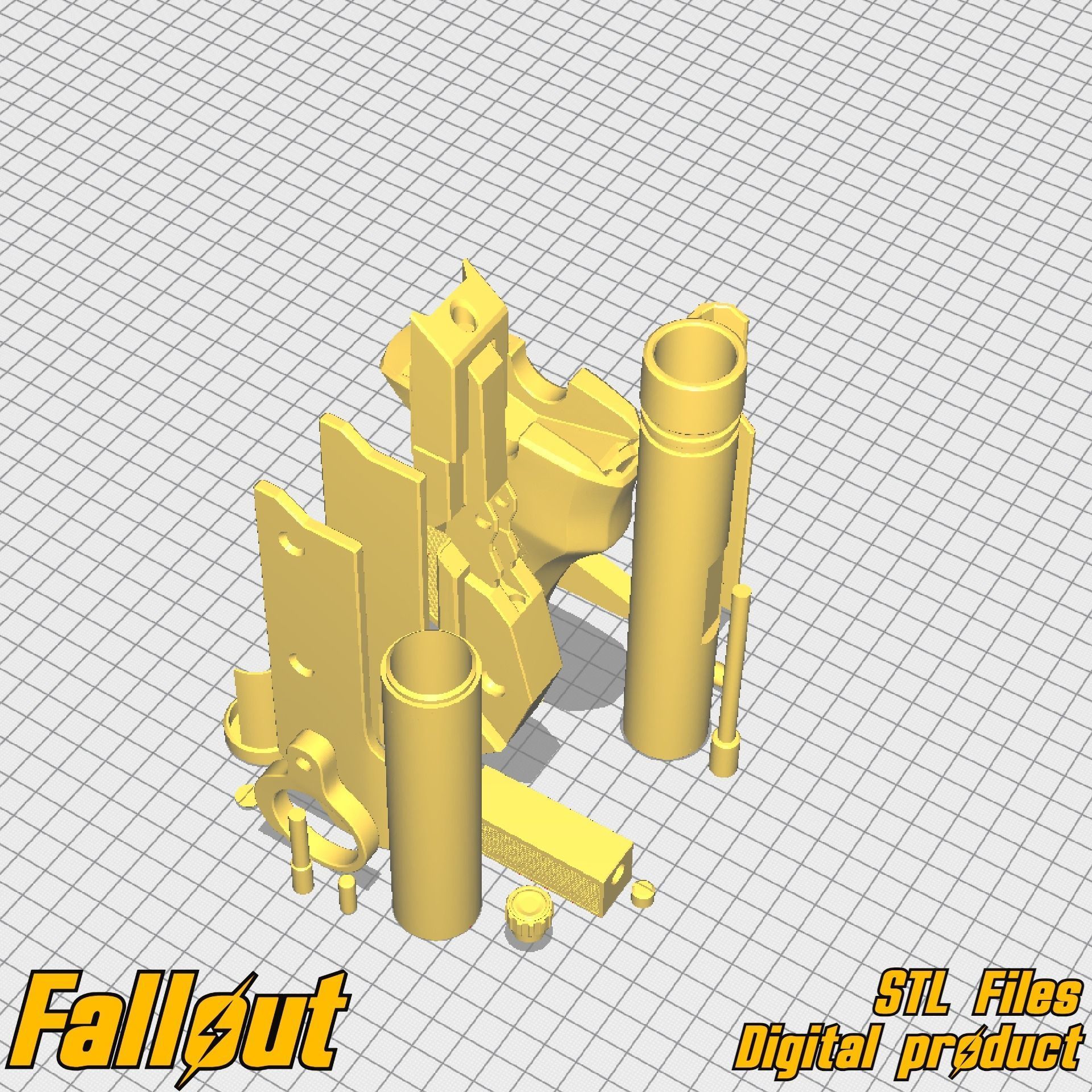 Lucy Tranquilization Prop Pistol Amazon Fallout TV Series STL 3D print model_13