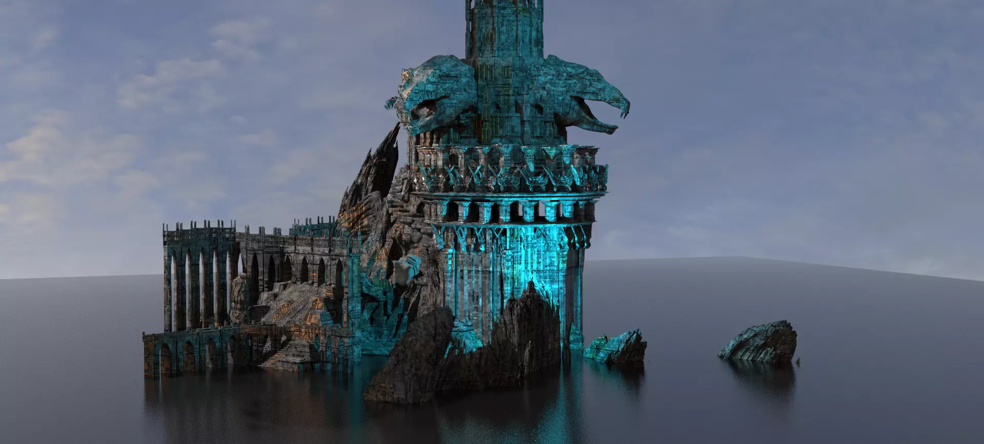 Emperor Dark Towers Double dragons 3D model_0