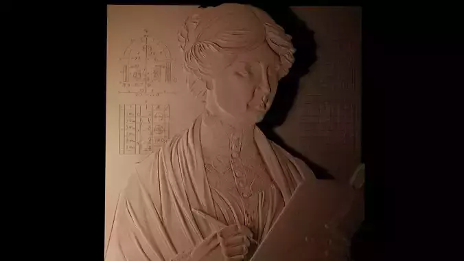 Ada Lovelace CNC 3d Print High Relief Sand Casting