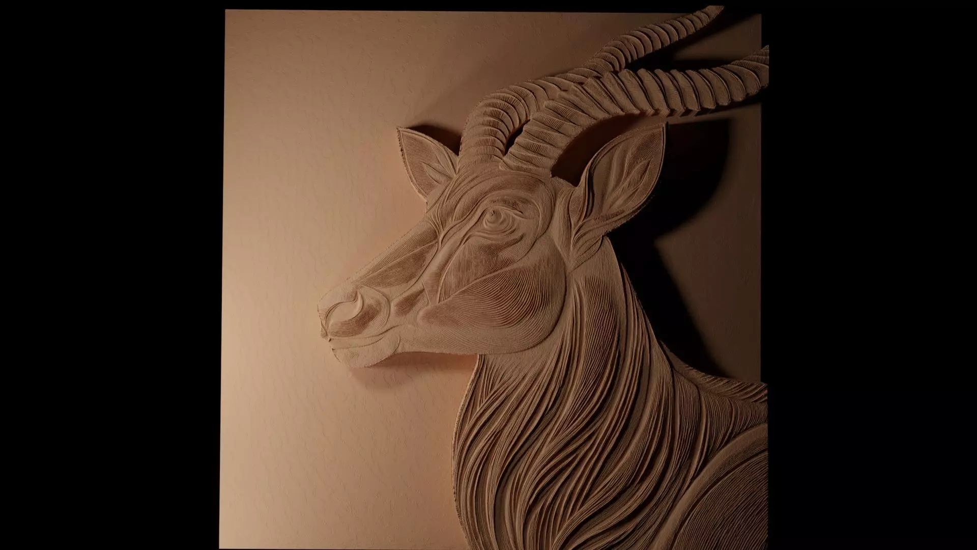 Antelope CNC 3d Print High Relief Sand Casting 3D print model_0