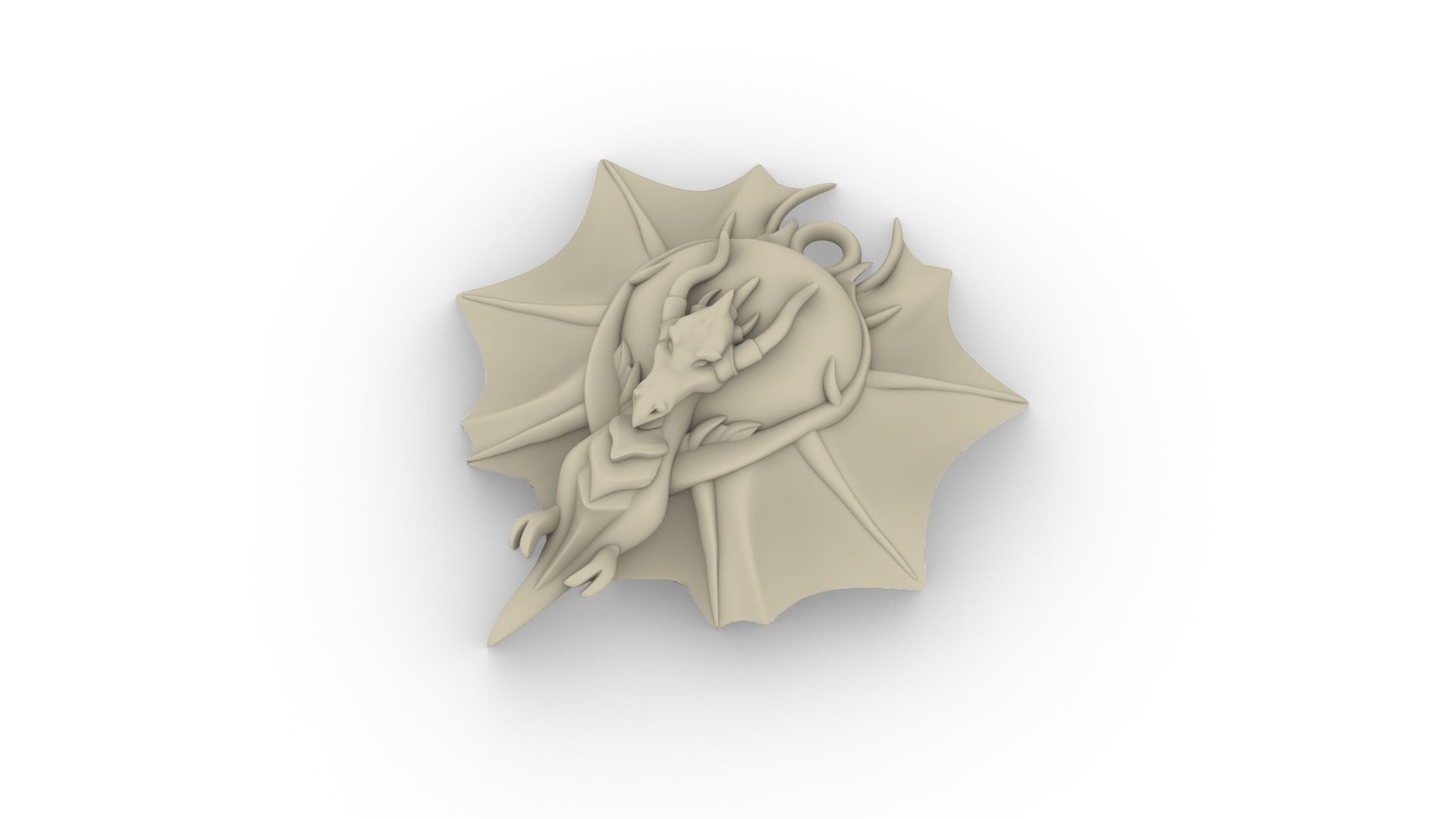 Dragon Amulet 3D print model_5