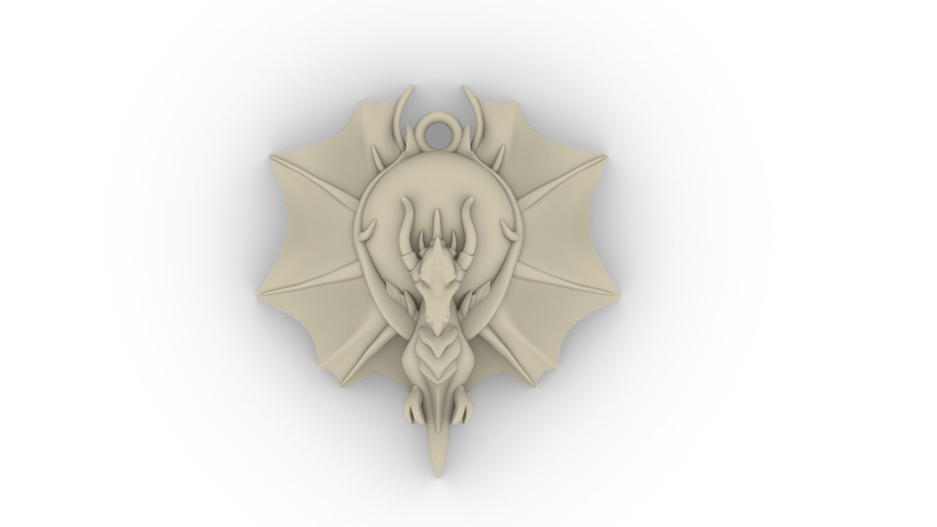 Dragon Amulet 3D print model_4