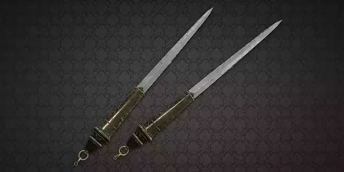 Fantasy Dagger 2  Low-poly 3D model