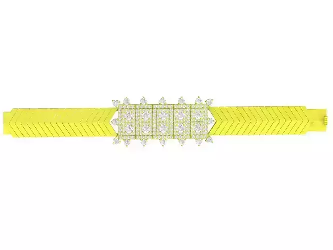 A7877 Diamond Bracelets For Men 3D Model