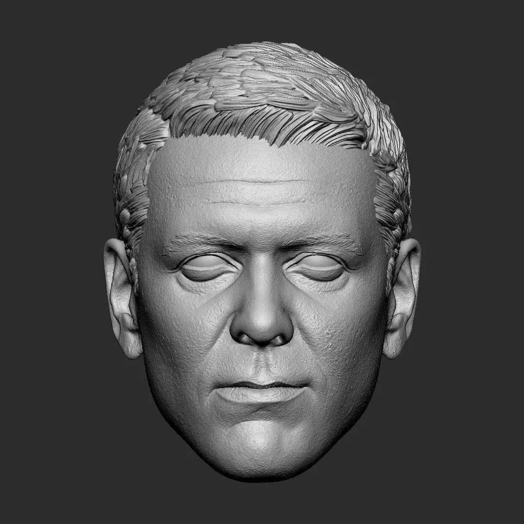 Clooney - Bruce Wayne - Batman head 3D print model_0