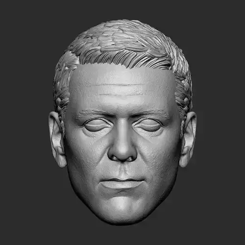 Clooney - Bruce Wayne - Batman head 3D print model