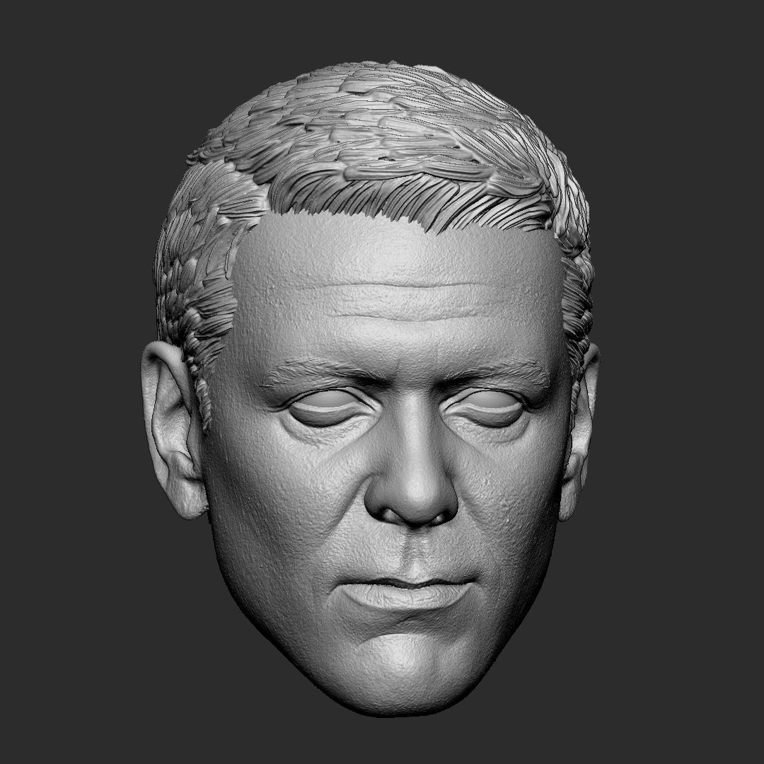 Clooney - Bruce Wayne - Batman head 3D print model_4
