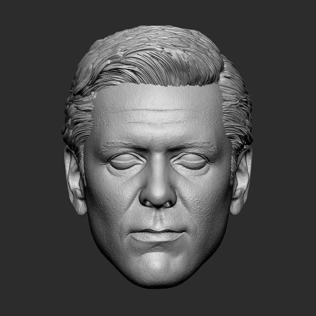 George Clooney head 3D print model
