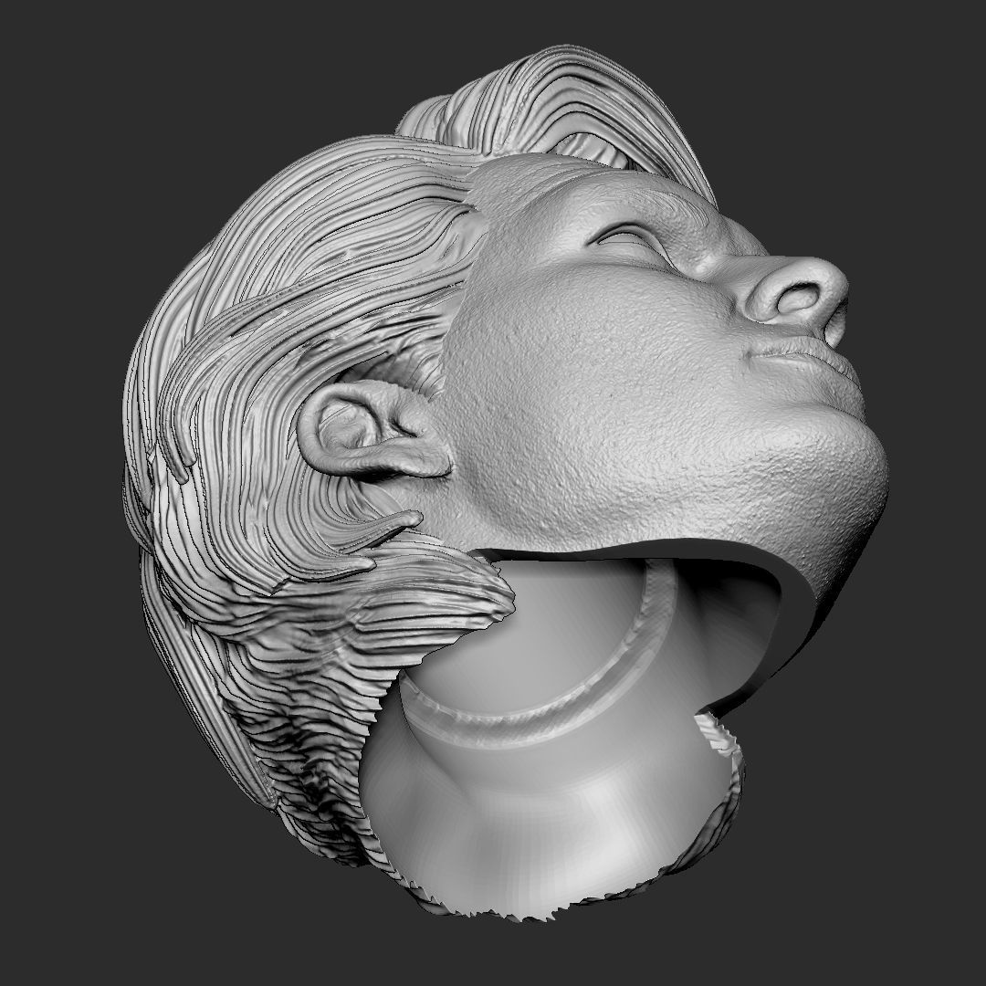 Patrick Swayze head 3D print model_5