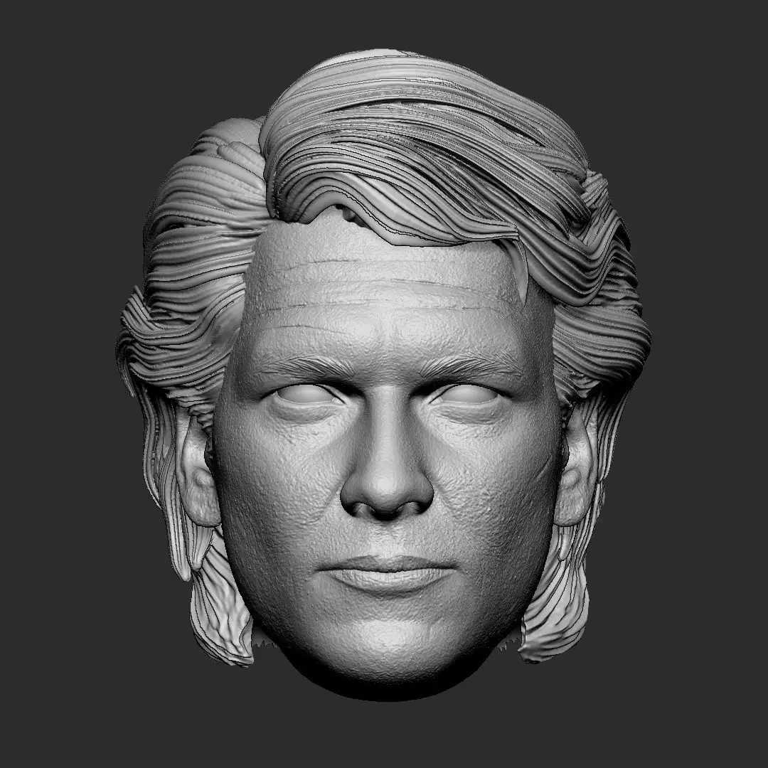 Patrick Swayze head 3D print model_0