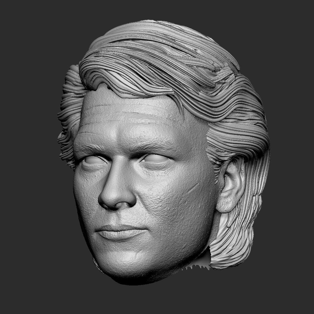 Patrick Swayze head 3D print model_6