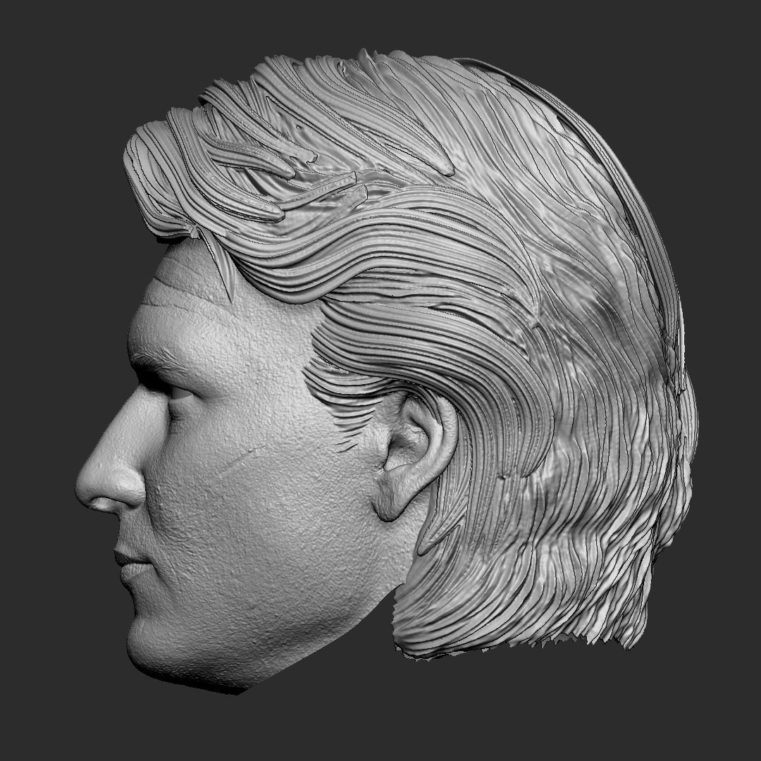 Patrick Swayze head 3D print model_1