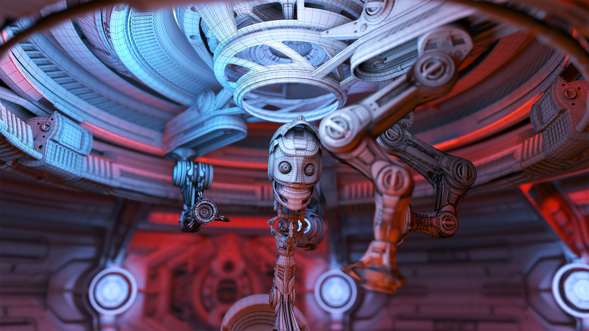 Robot Construction Equipment Lab - Rigged 3D model_11