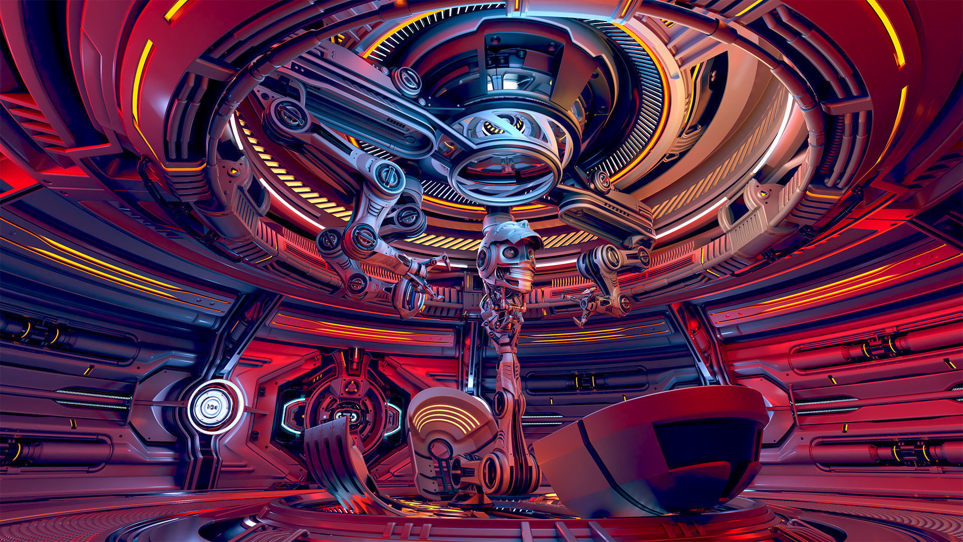 Robot Construction Equipment Lab - Rigged 3D model_3