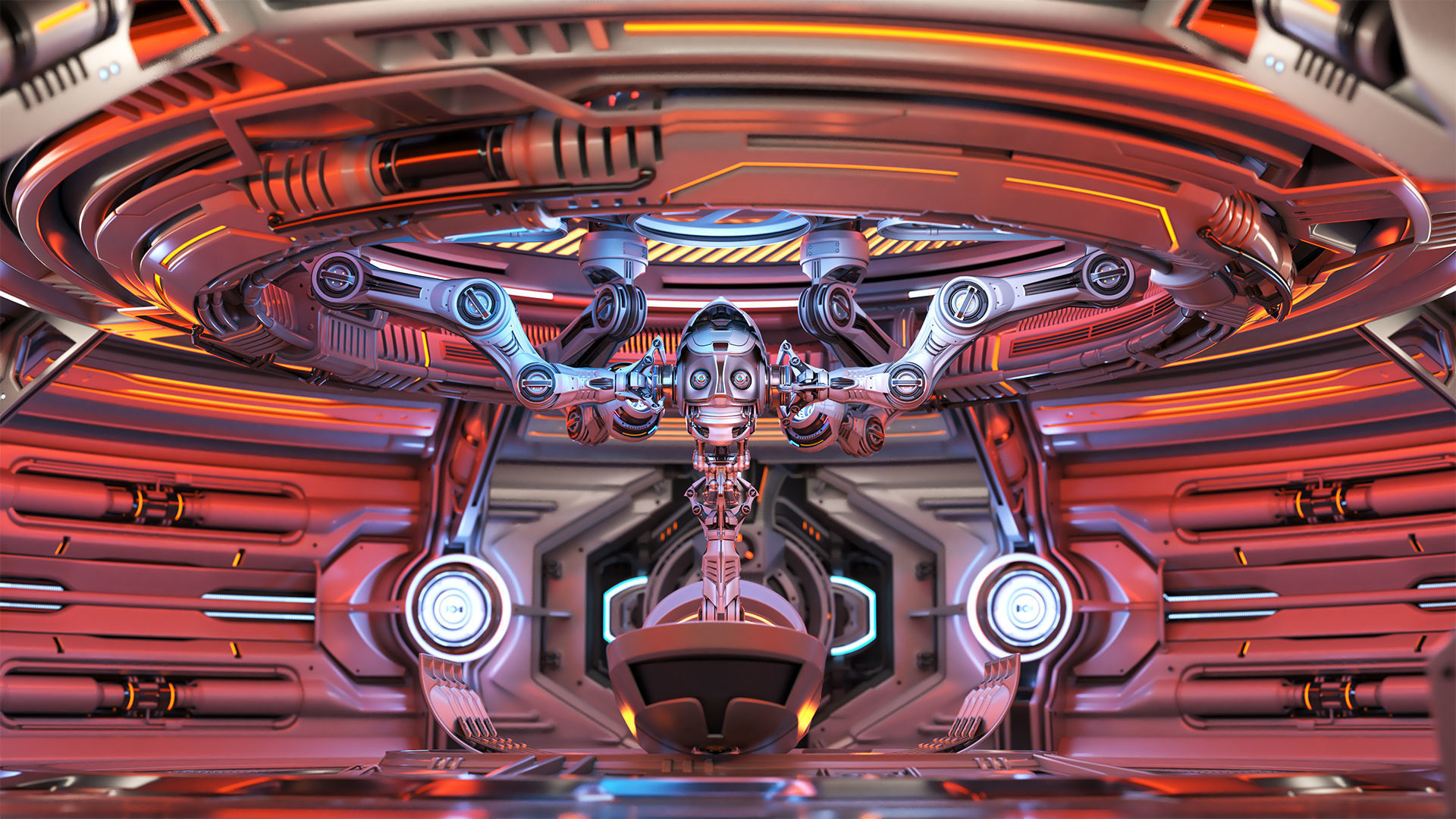 Robot Construction Equipment Lab - Rigged 3D model_6