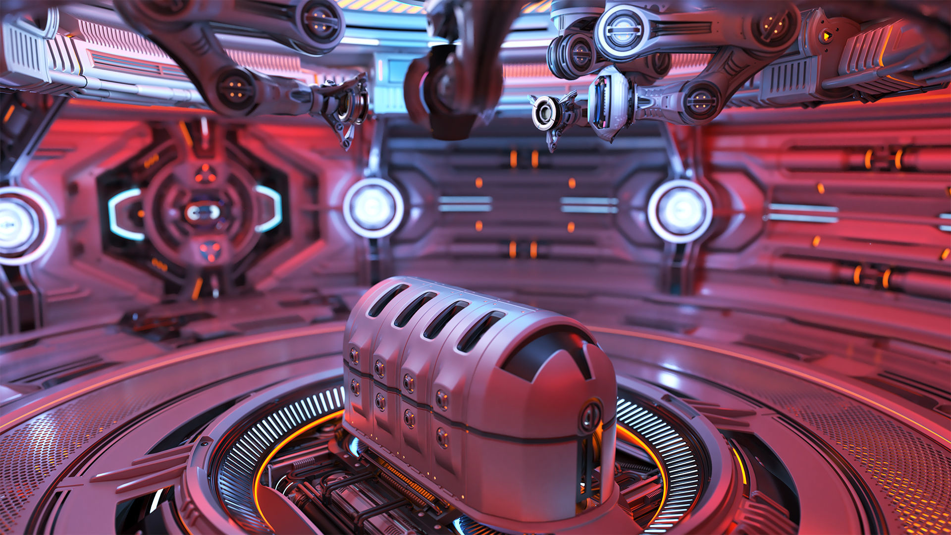 Robot Construction Equipment Lab - Rigged 3D model_15