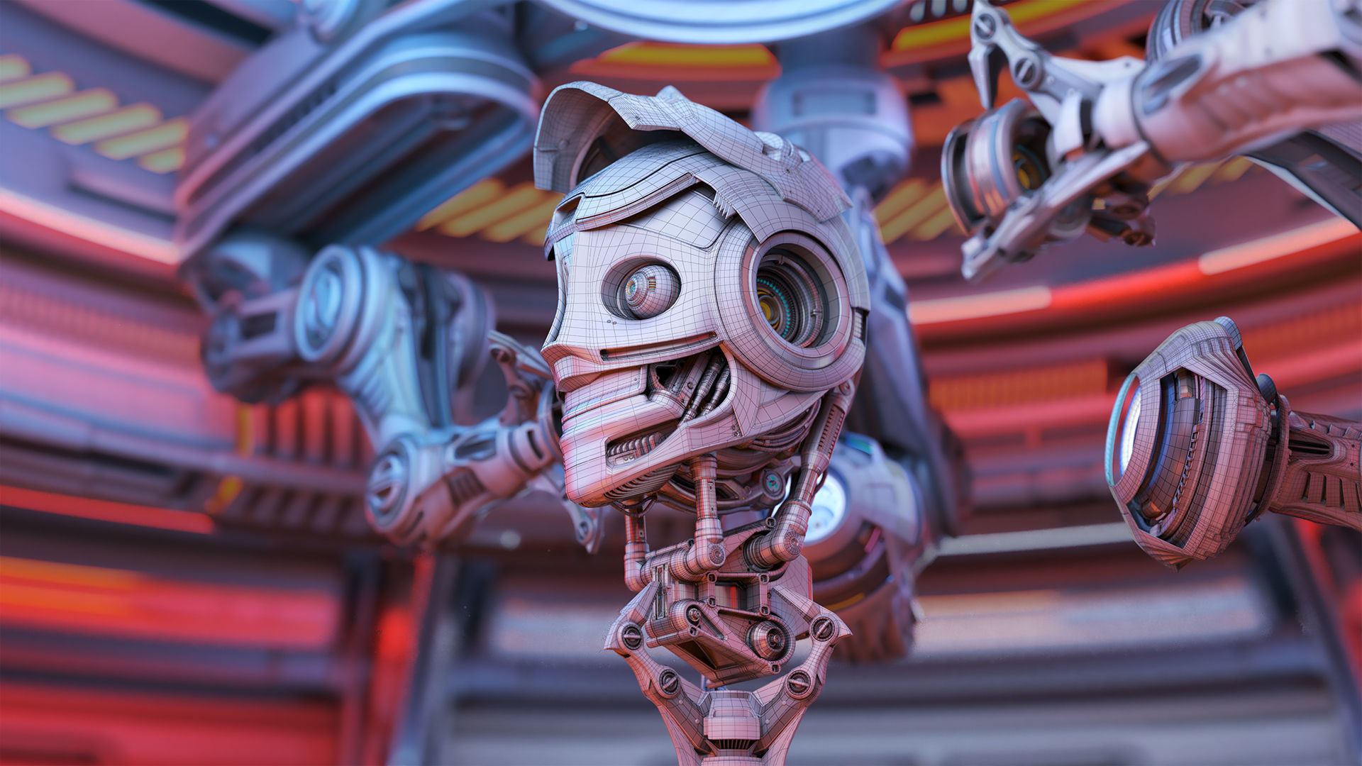 Robot Construction Equipment Lab - Rigged 3D model_7