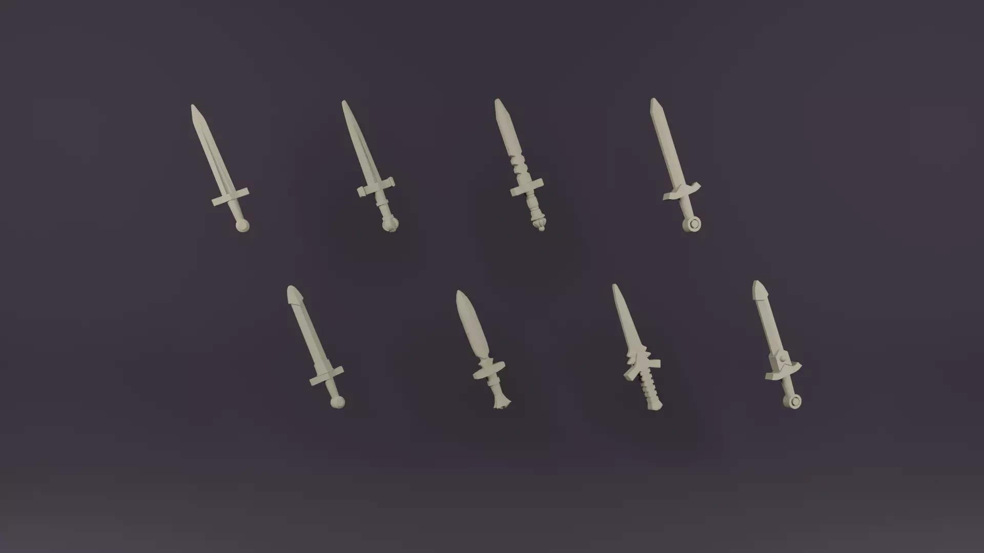 Arming Dagger Pack For Miniatures 3D print model_0