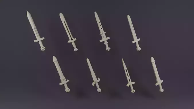Short Sword Pack For Miniatures