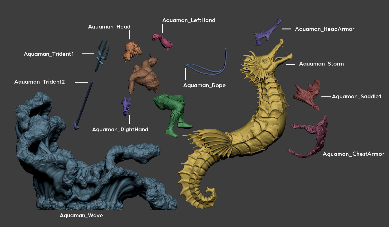 Aquaman 3D print model_2