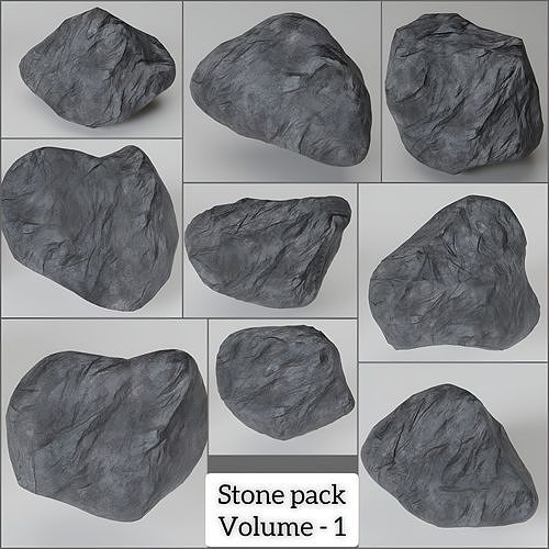 Stone pack Volume 1 3D model Free 3D model