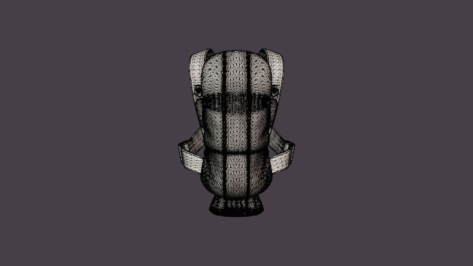 Baby carrier Mini Low-poly 3D model_6