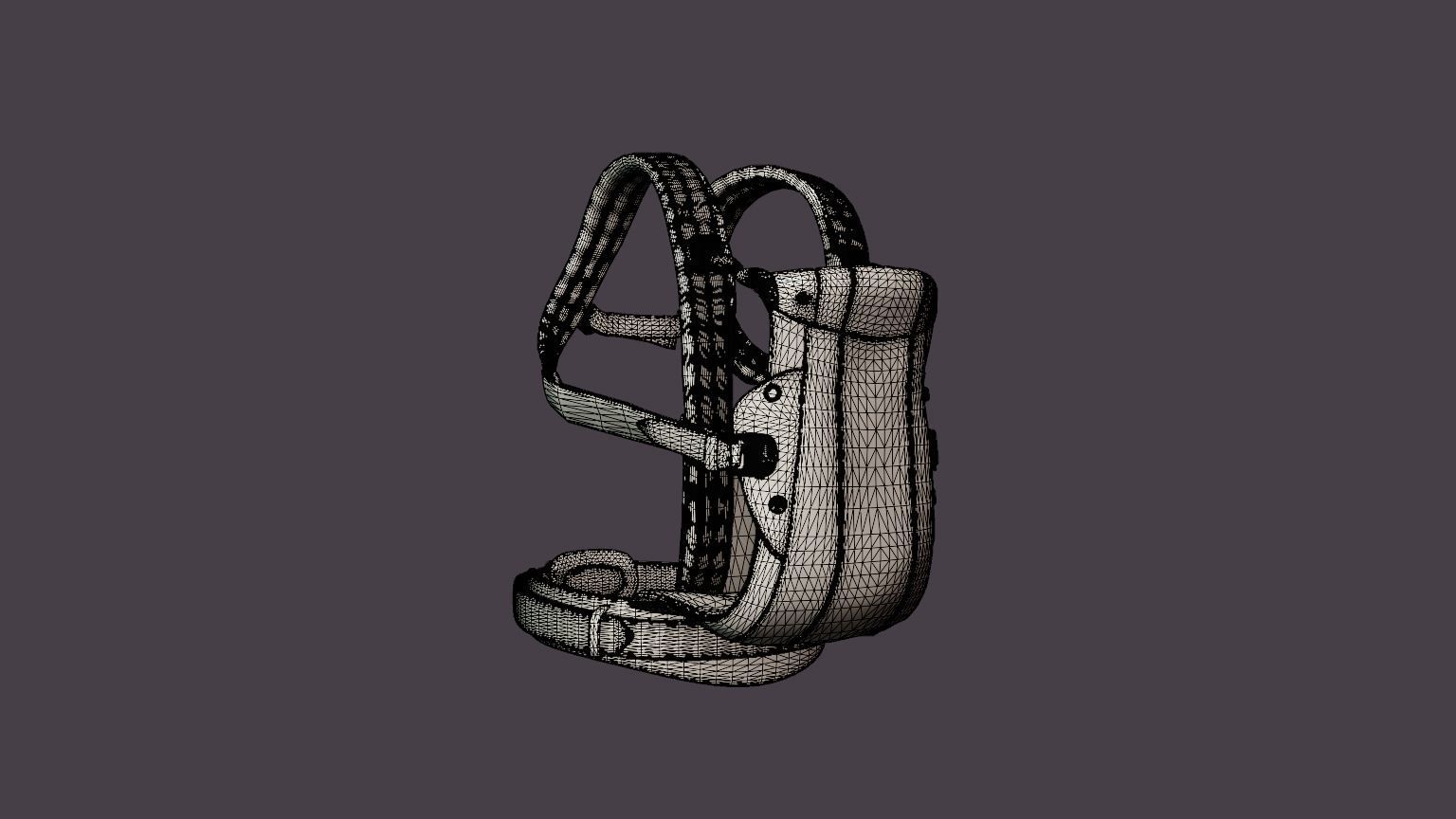Baby carrier Harmony Low-poly 3D model_7