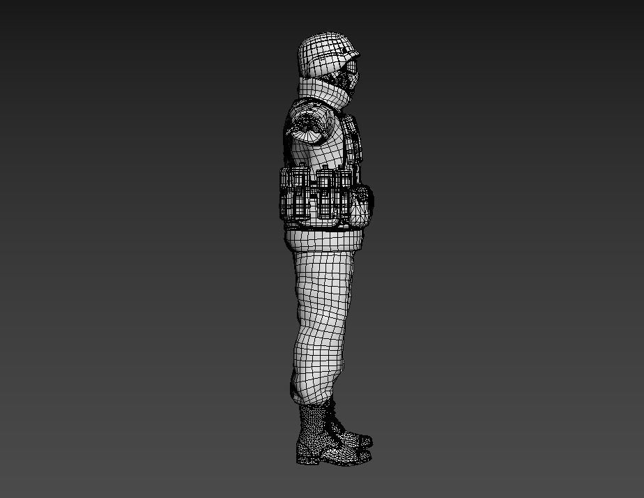 Artic character Low-poly 3D model_5