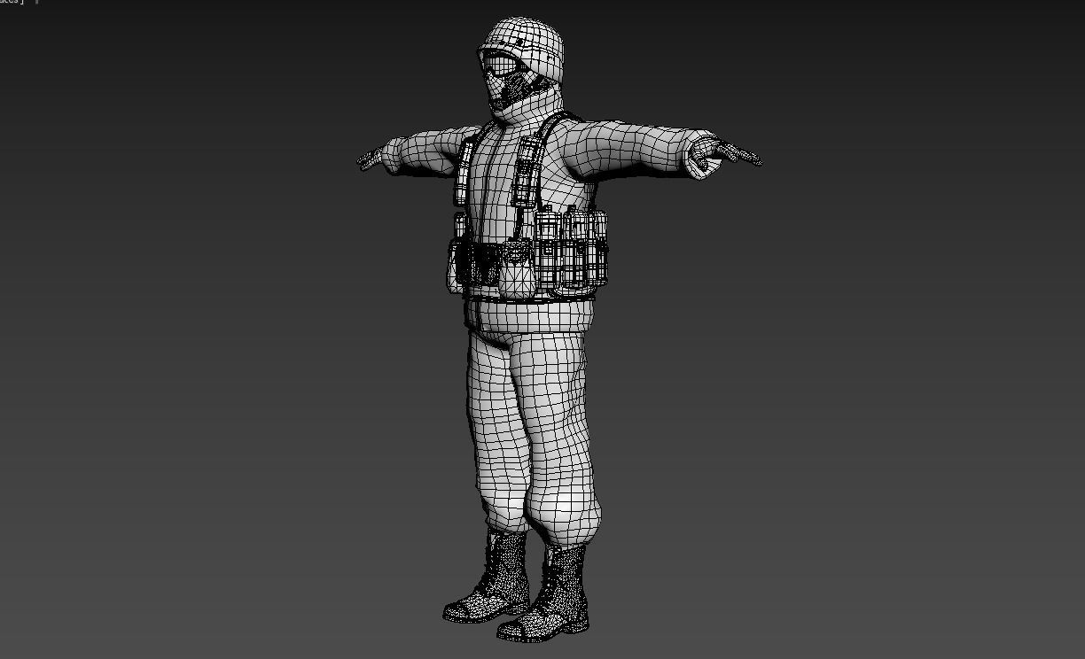 Artic character Low-poly 3D model_4