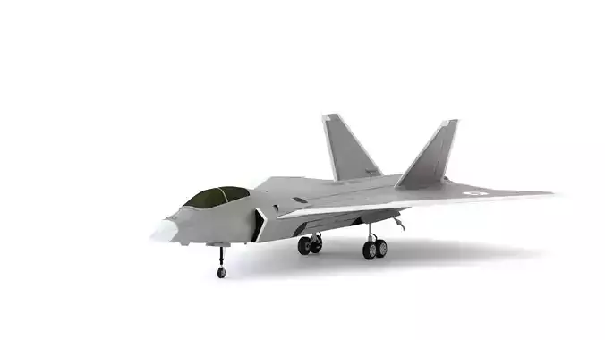 Lockheed Martin FB-22 - STRIKE RAPTOR - Low-poly 3D model