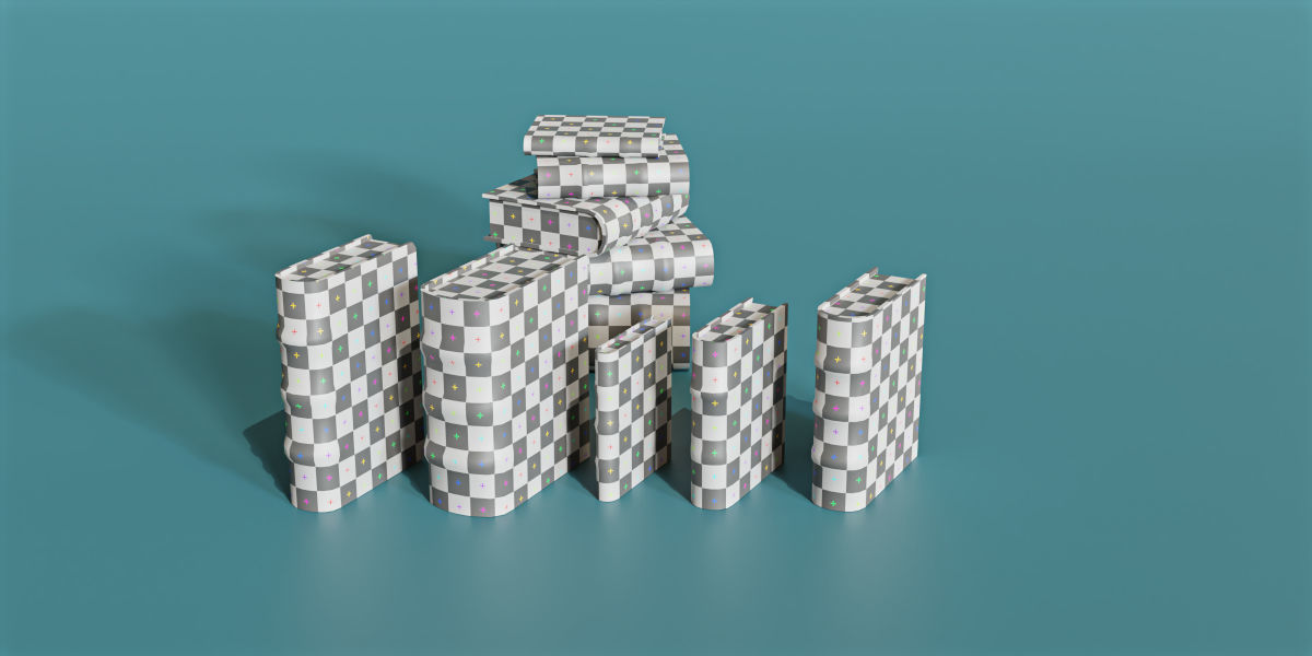 Spell Books game assets Low-poly 3D model_1