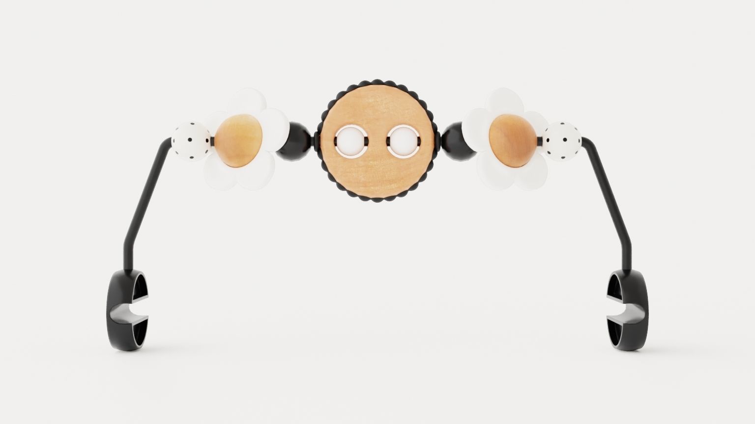 Toy for Babysitter - Mischievous eyes Black or white Low-poly 3D model_4